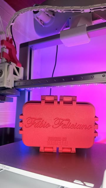 Caixa personalizada produzida em impressão 3D